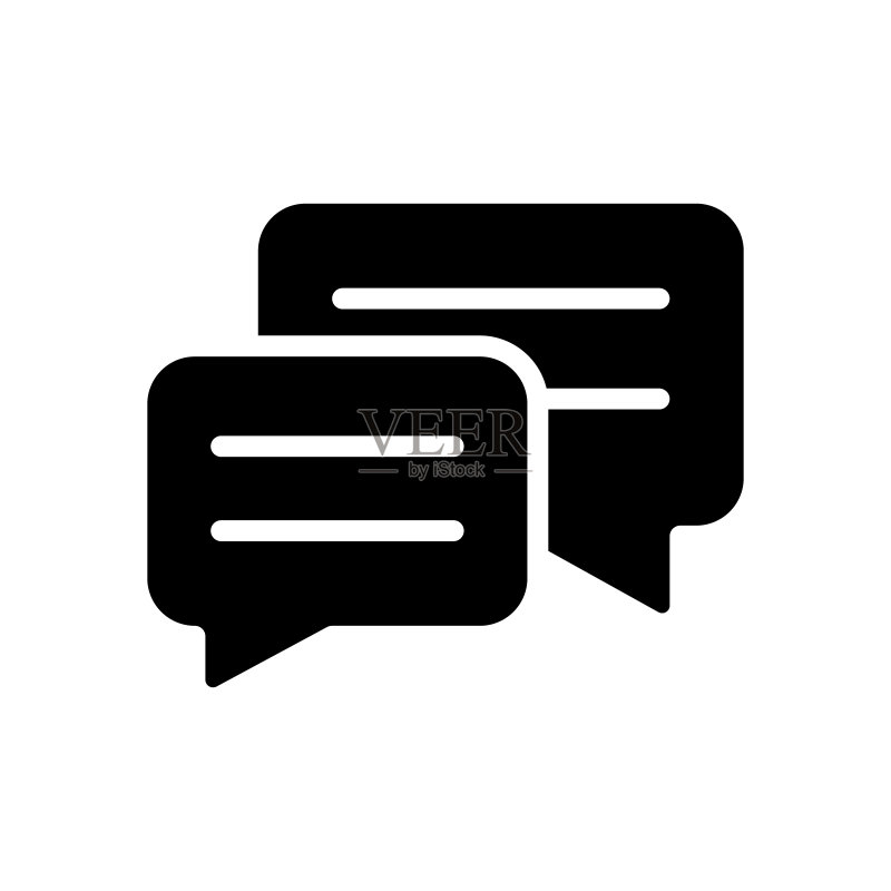 对话黑色符号图标图标素材