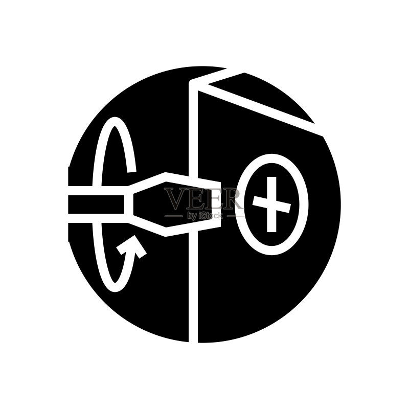 螺丝螺栓组件家具符号图标矢量插画图标素材