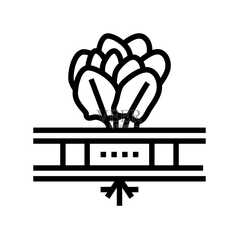 蔬菜水培灌溉线图标矢量图图标素材