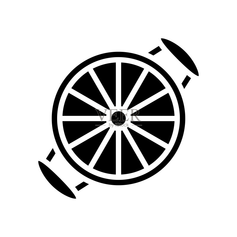 蜜瓜切片器字形图标矢量图图标素材