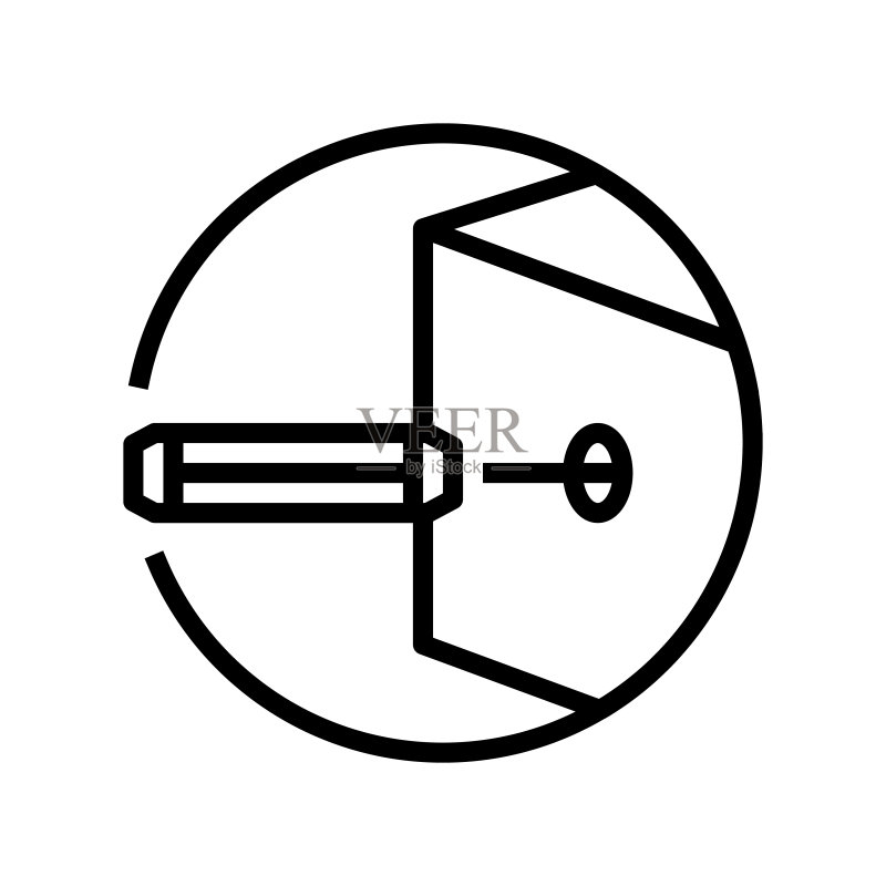 组装家具销钉线图标矢量图图标素材