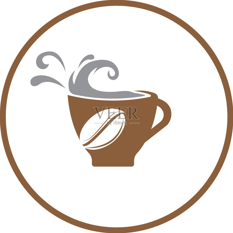 咖啡杯标志图标素材