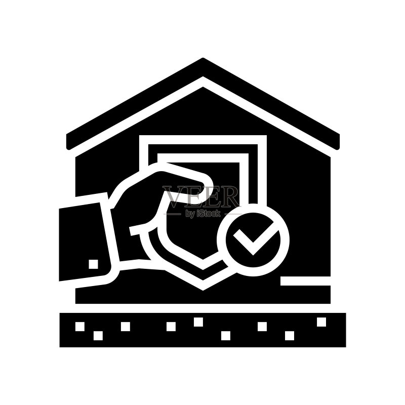 保险财产房产房屋标志矢量图图标素材