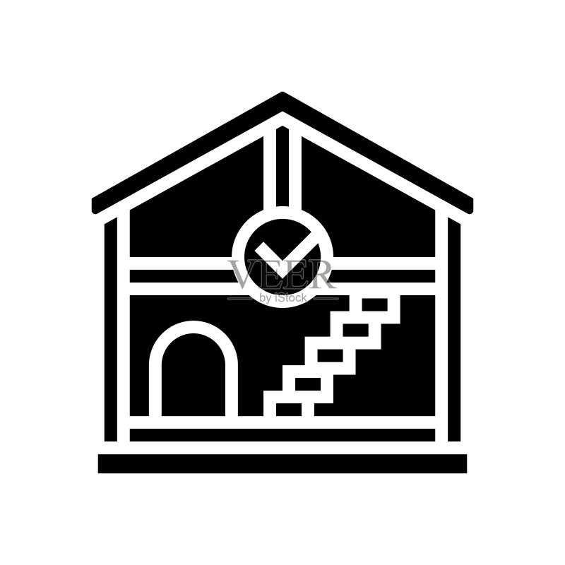室内建筑房间设计标志符号矢量图图标素材