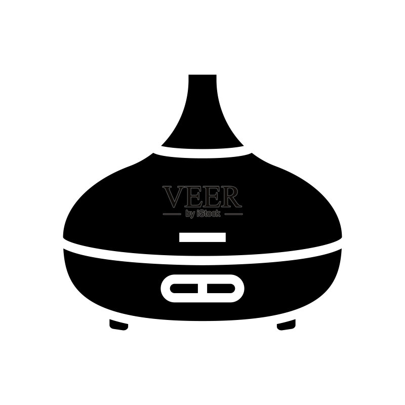 香薰精油扩散器Glyph图标矢量插画图标素材