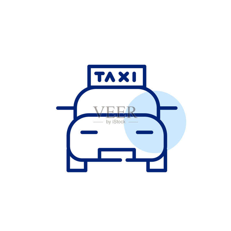 带有像素完美标志的出租车图标图标素材