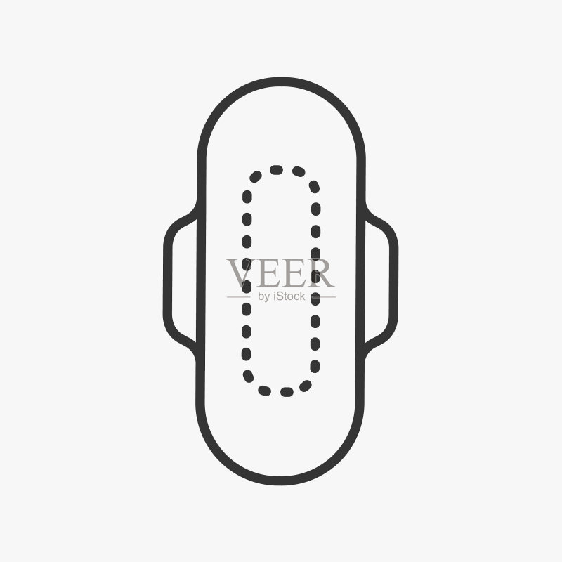 卫生巾线条图标广告模板矢量素材图标素材