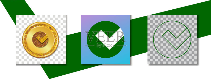 VTC加密货币图标(金色)图标素材