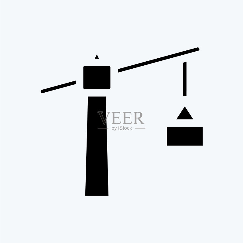 适用于建筑的塔式起重机图标图标素材