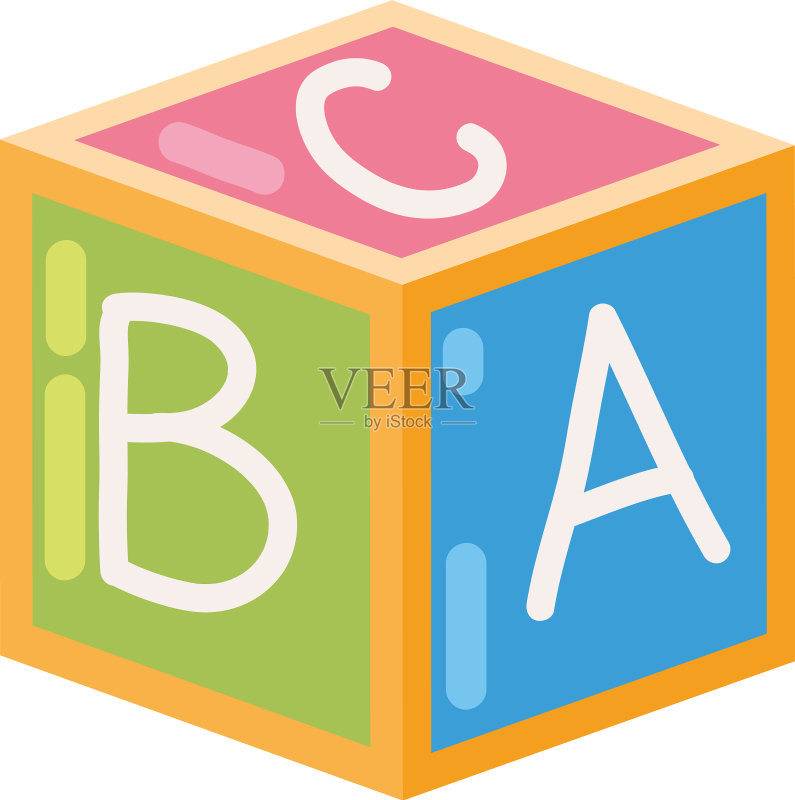 字母积木玩具图标素材