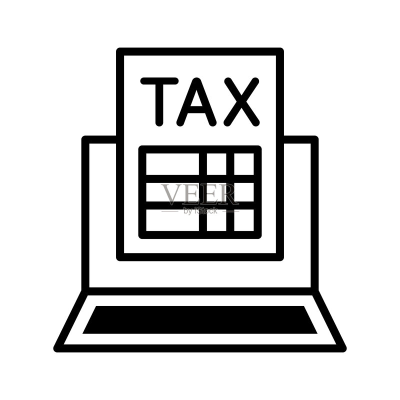 在线税务支付图标图标素材