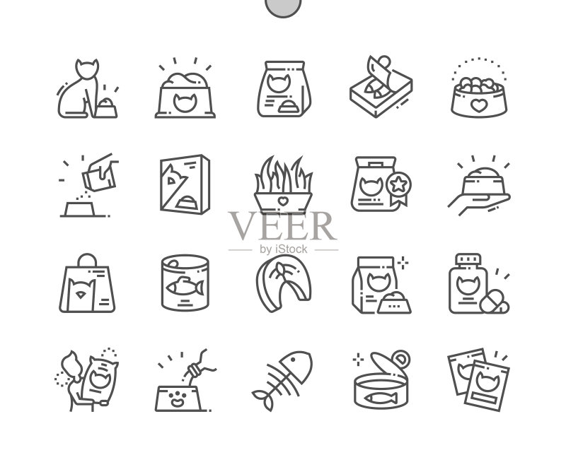 猫粮产品,小猫宠物碗图标素材