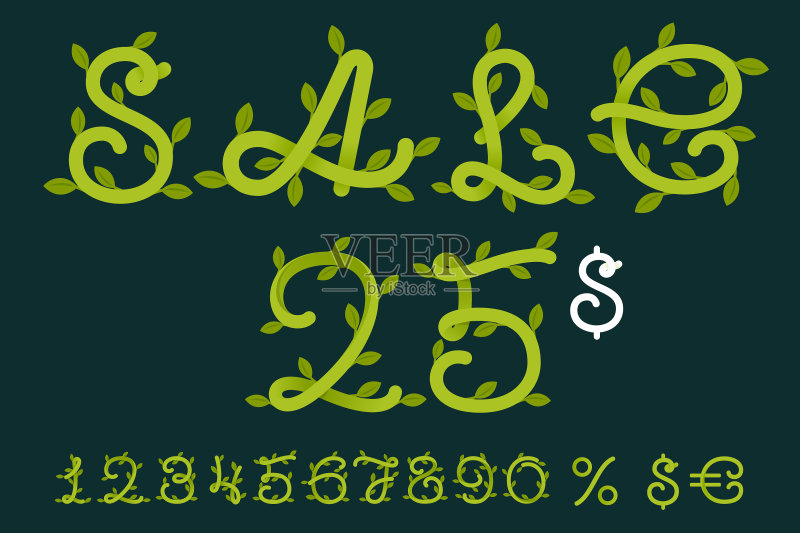 促销banner:数字百分比和美元图标素材