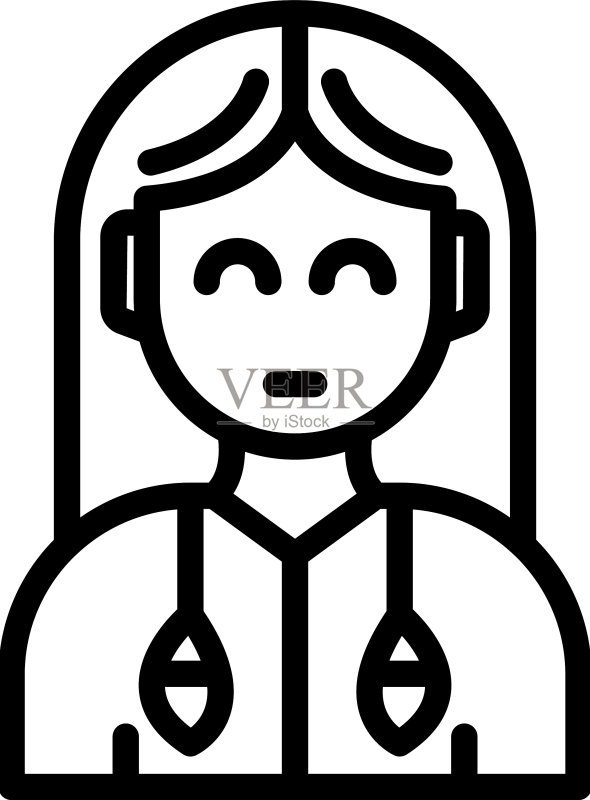 阿拉斯加女性冬季爱斯基摩人轮廓图标图标素材