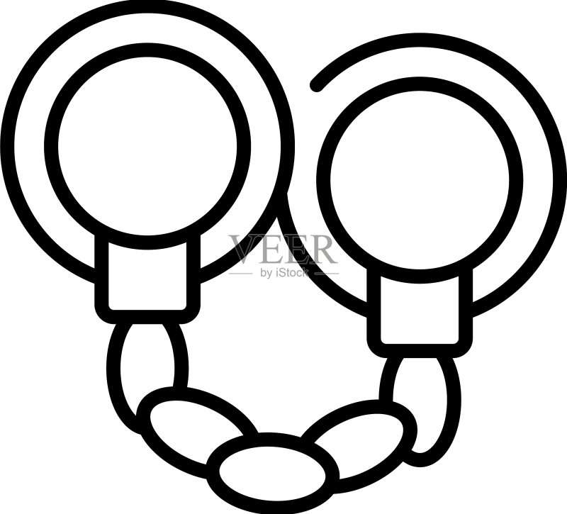 手铐轮廓图标图标素材