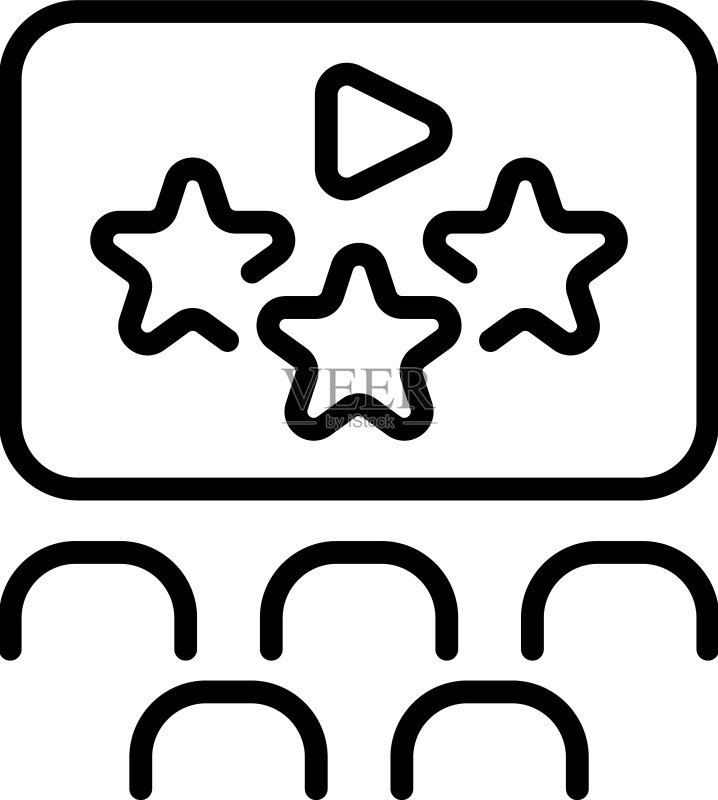 电影放映图标轮廓电影活动图标素材