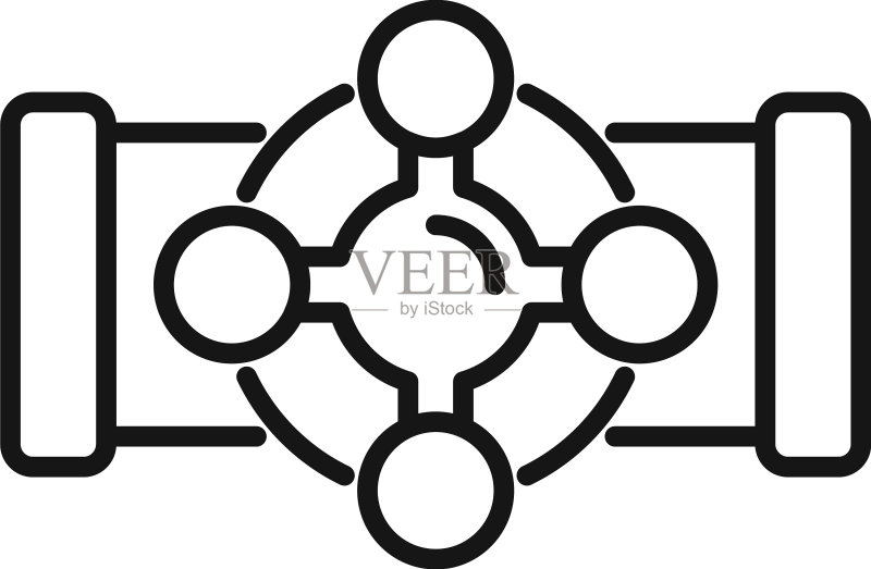 管道阀门轮廓水管图标图标素材