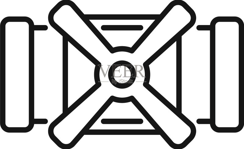 顶部视角水龙头图标轮廓图标素材