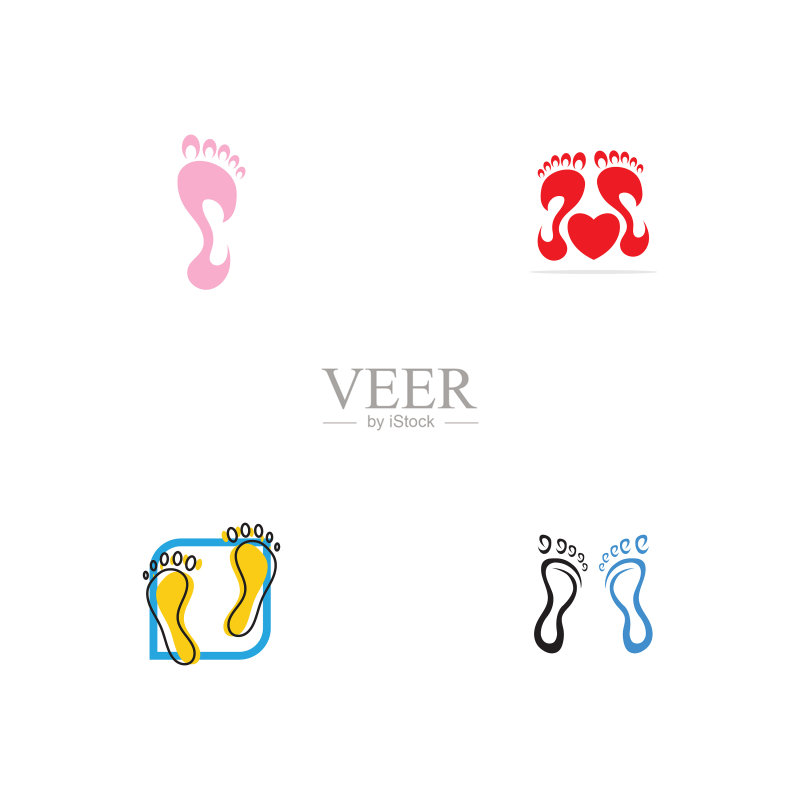 足部护理Logo设计概念图标素材
