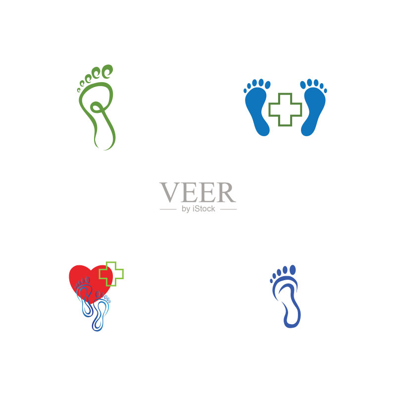 足部护理Logo设计概念图标素材