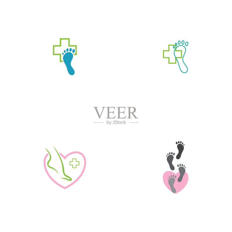 足部护理Logo设计概念图标素材
