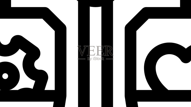 工作与生活任务平衡线性图标图标素材