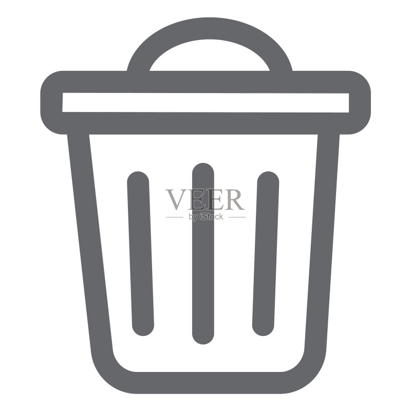高品质扁平垃圾桶图标图标素材