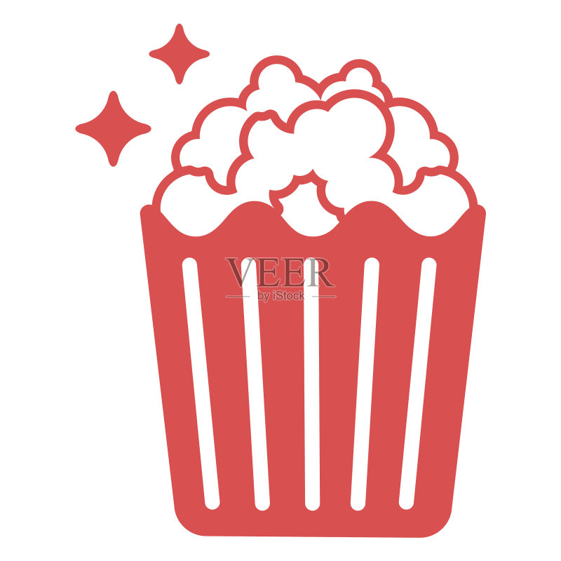 闪光爆米花桶高品质笔触图标素材