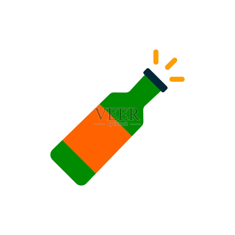 葡萄酒杯开瓶瞬间的图标,矢量图图标素材
