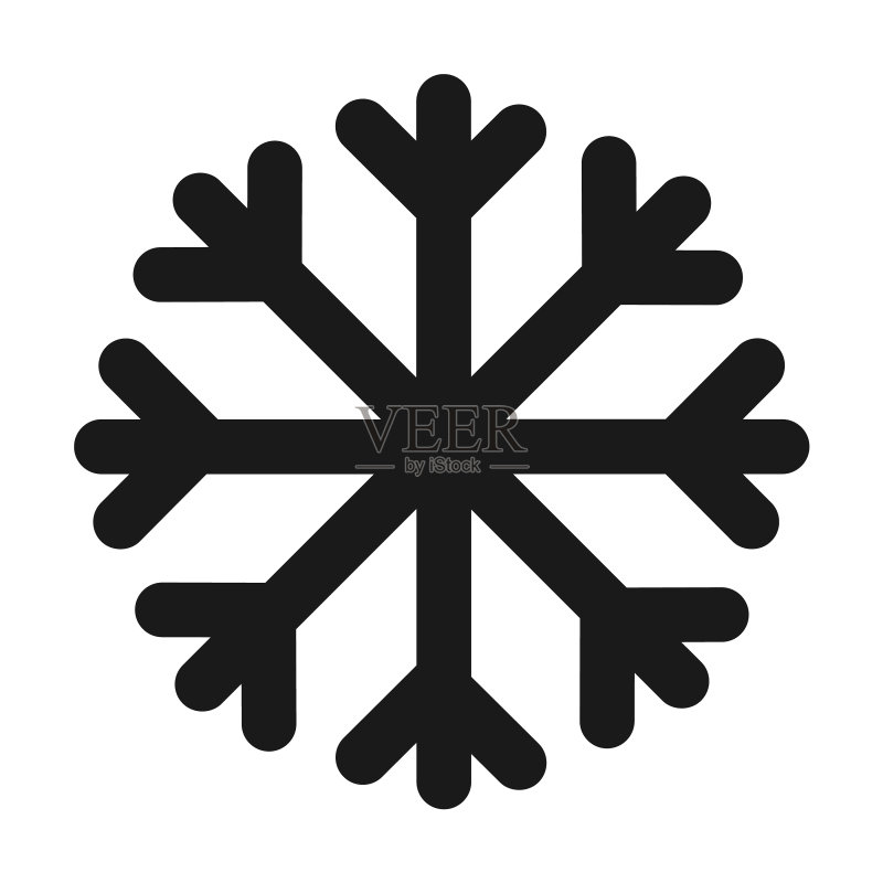 高品质冷冻雪花SVG图标素材
