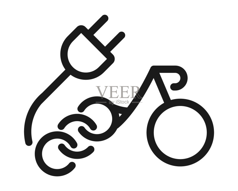 电动自行车或电动自行车图标图标素材