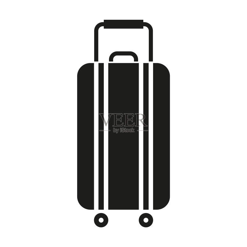 行李线性图标:旅行包轮廓标志图标素材
