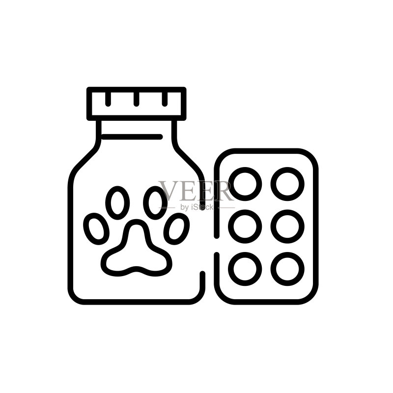 爪子符号像素动物药品图标素材