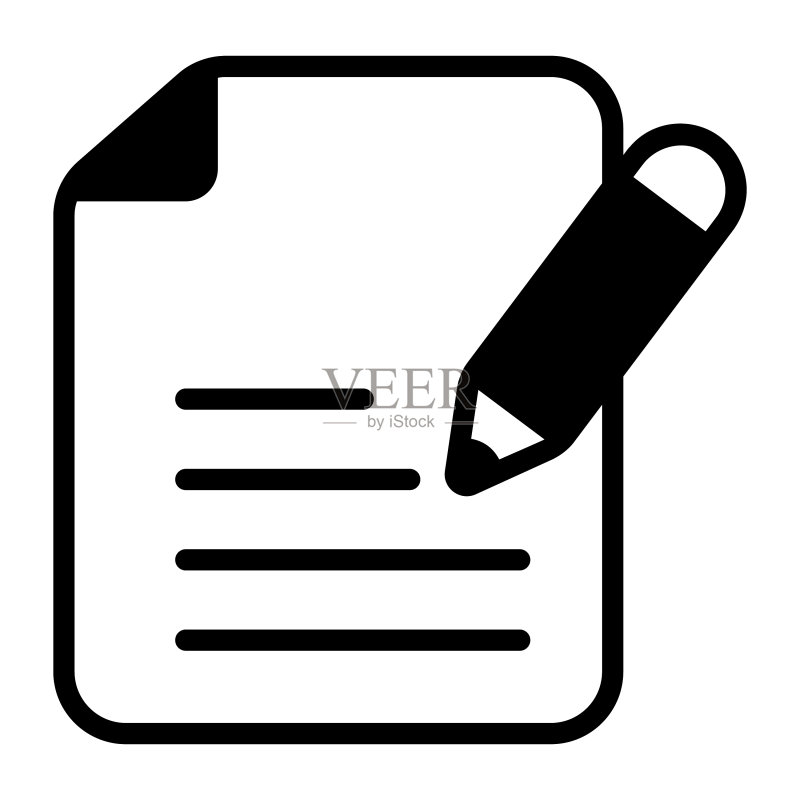 文档爱心轮廓图标图标素材