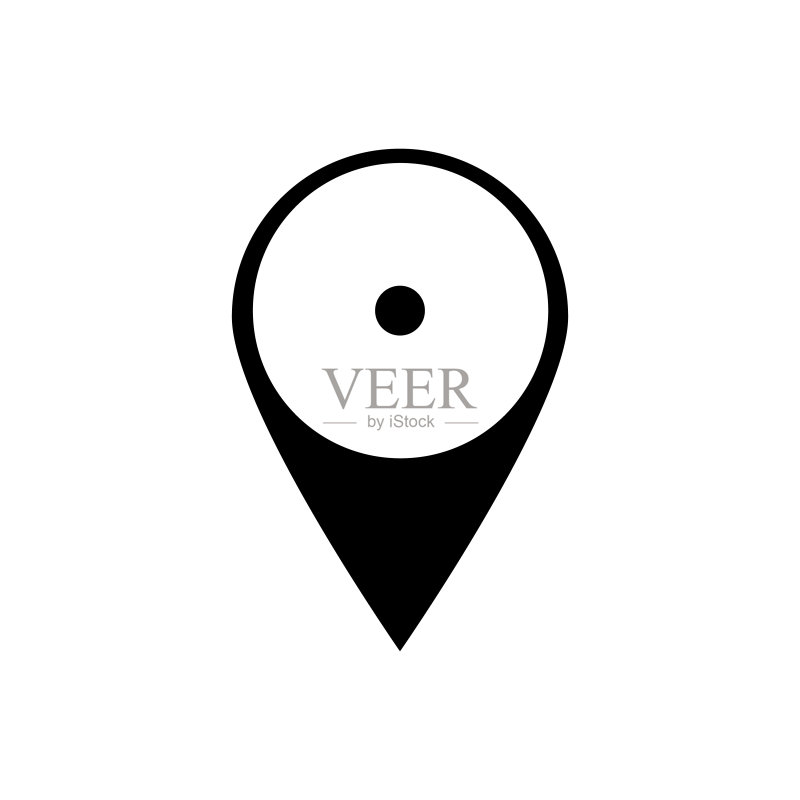 地图指针图标:地图标记矢量素材图标素材