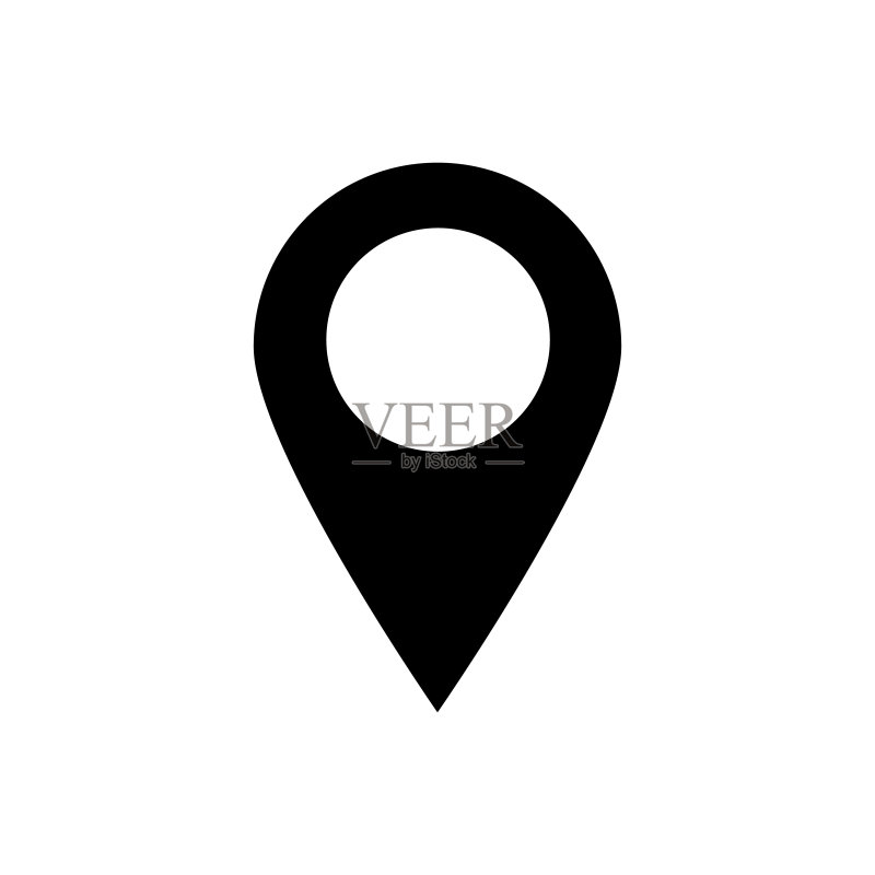 地图指针图标:地图标记矢量素材图标素材