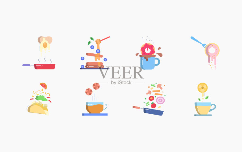 食物悬浮食材飞行图标合集图标素材