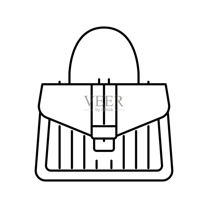 手提包线条图标矢量插画图标素材