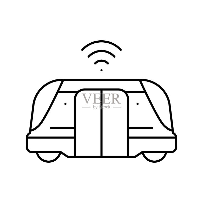 自动化运输线图标矢量插图图标素材