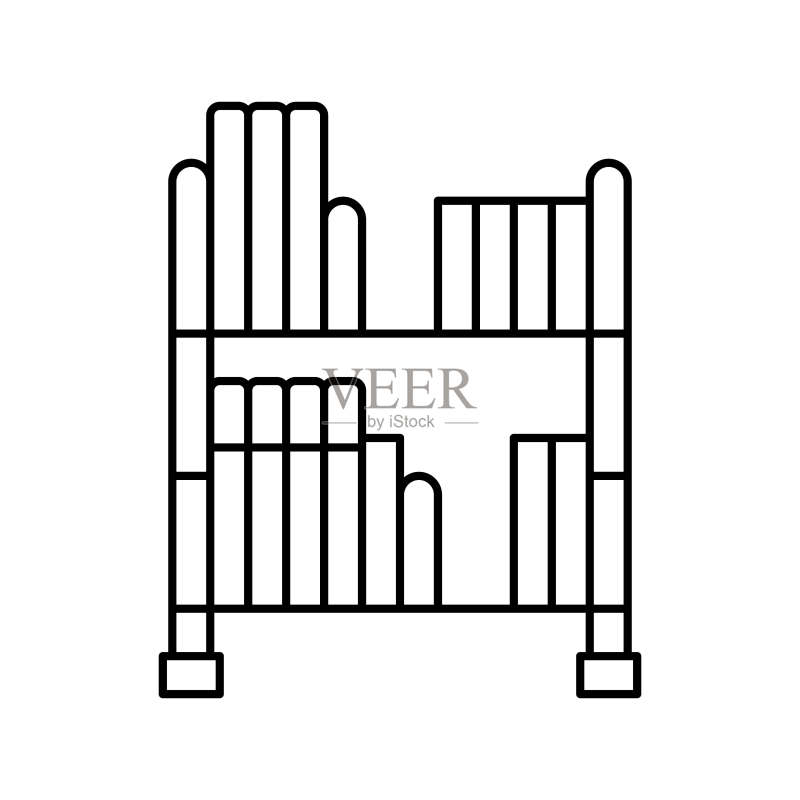 游戏手柄线性图标矢量插画图标素材