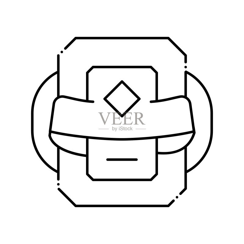 电子游戏关卡奖励线性图标矢量图图标素材