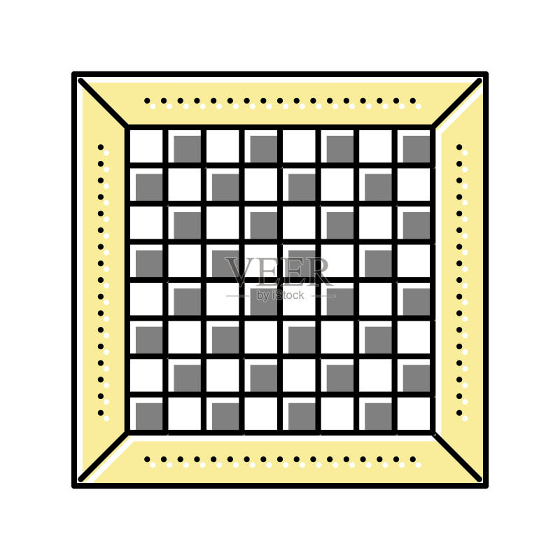 彩色棋盘图标矢量图图标素材