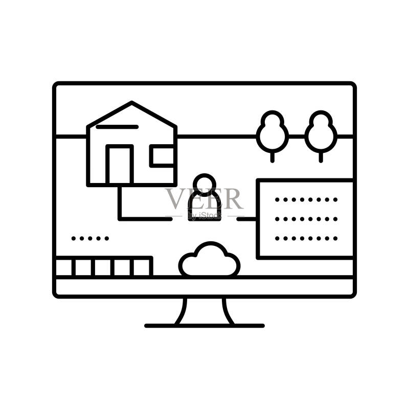 模拟电子游戏线性图标矢量图图标素材