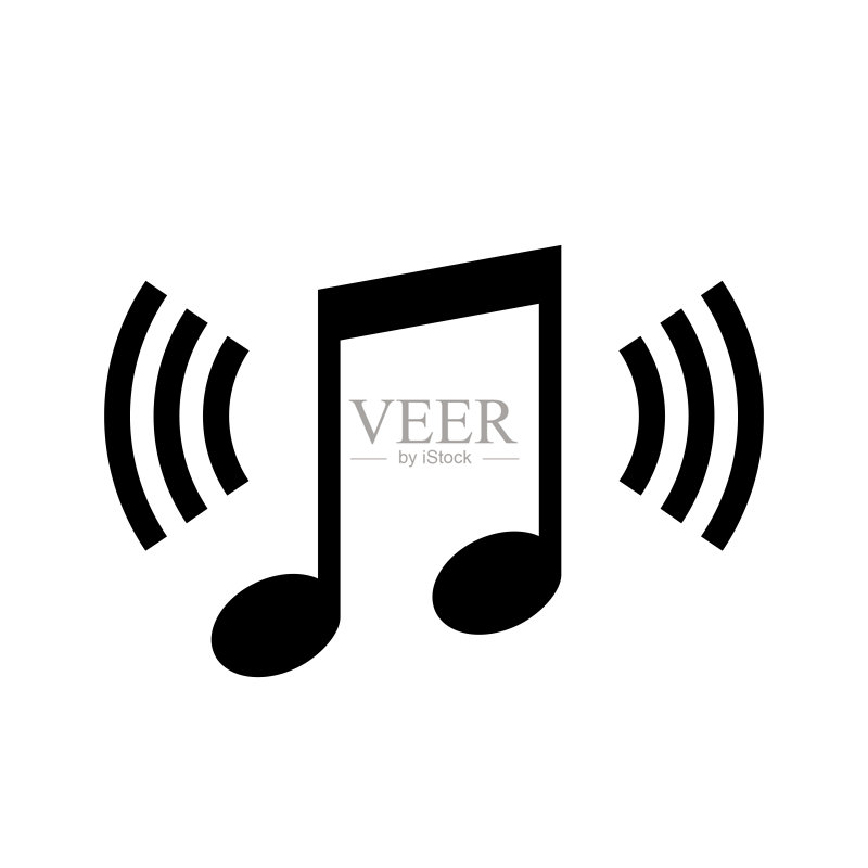 声音信号图标,音符符号图标素材