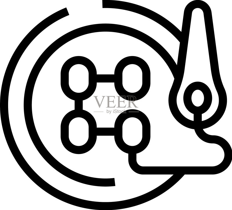 刺绣工艺按钮轮廓图标图标素材