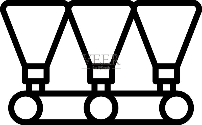 工业浮动图标轮廓聚氯乙烯图标素材