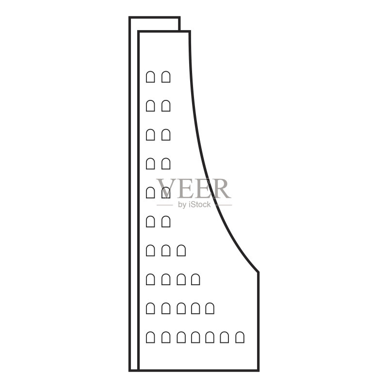 奇形怪状的建筑结构图标素材
