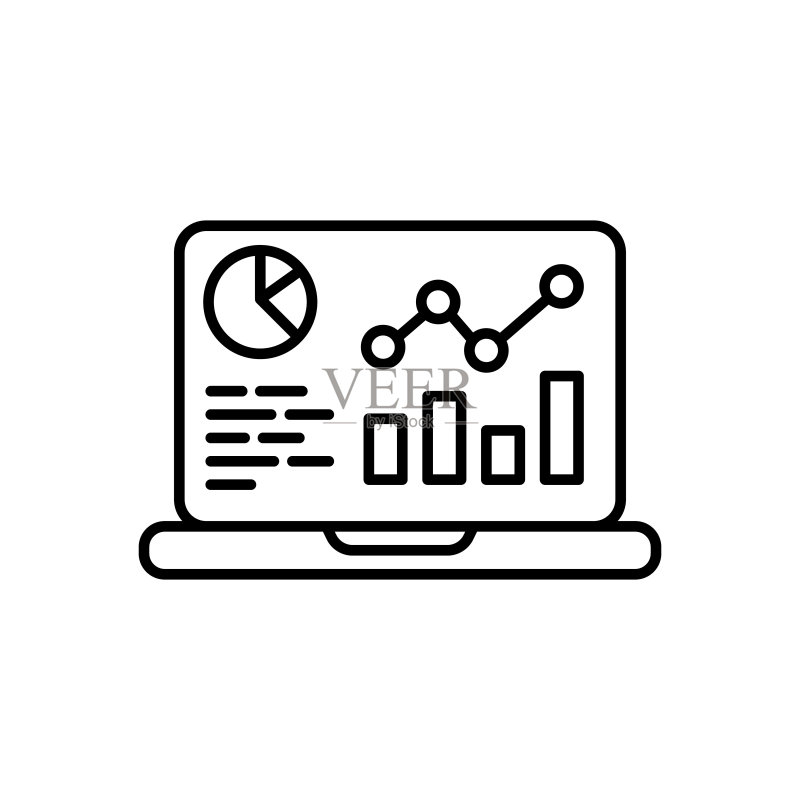 矢量监控和报告图标。标识图标素材