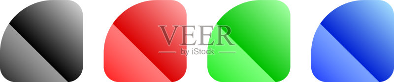 按钮横幅矩形模板图标素材