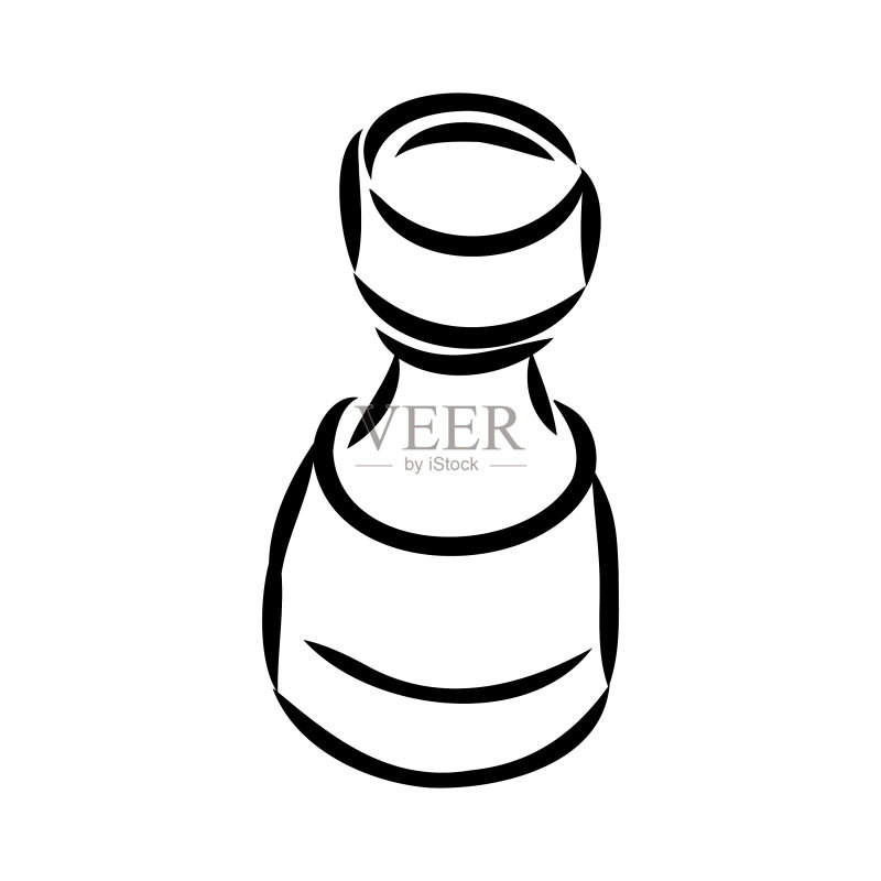 手绘国际象棋棋子素描合集图标素材